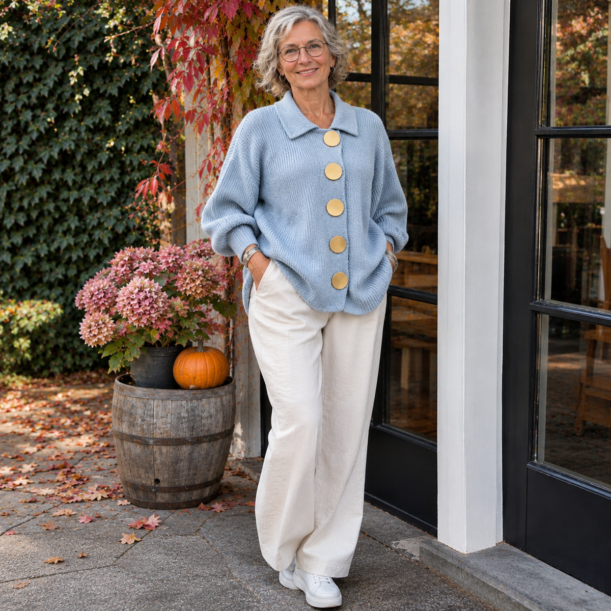 Isadora | Oversized Collared Cardigan