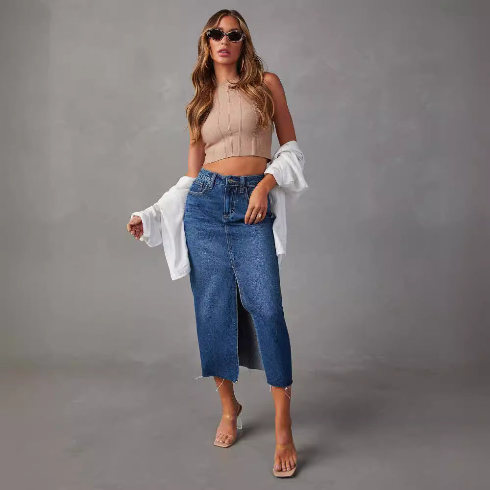 DENISE™ – High-Waist Denim Skirt