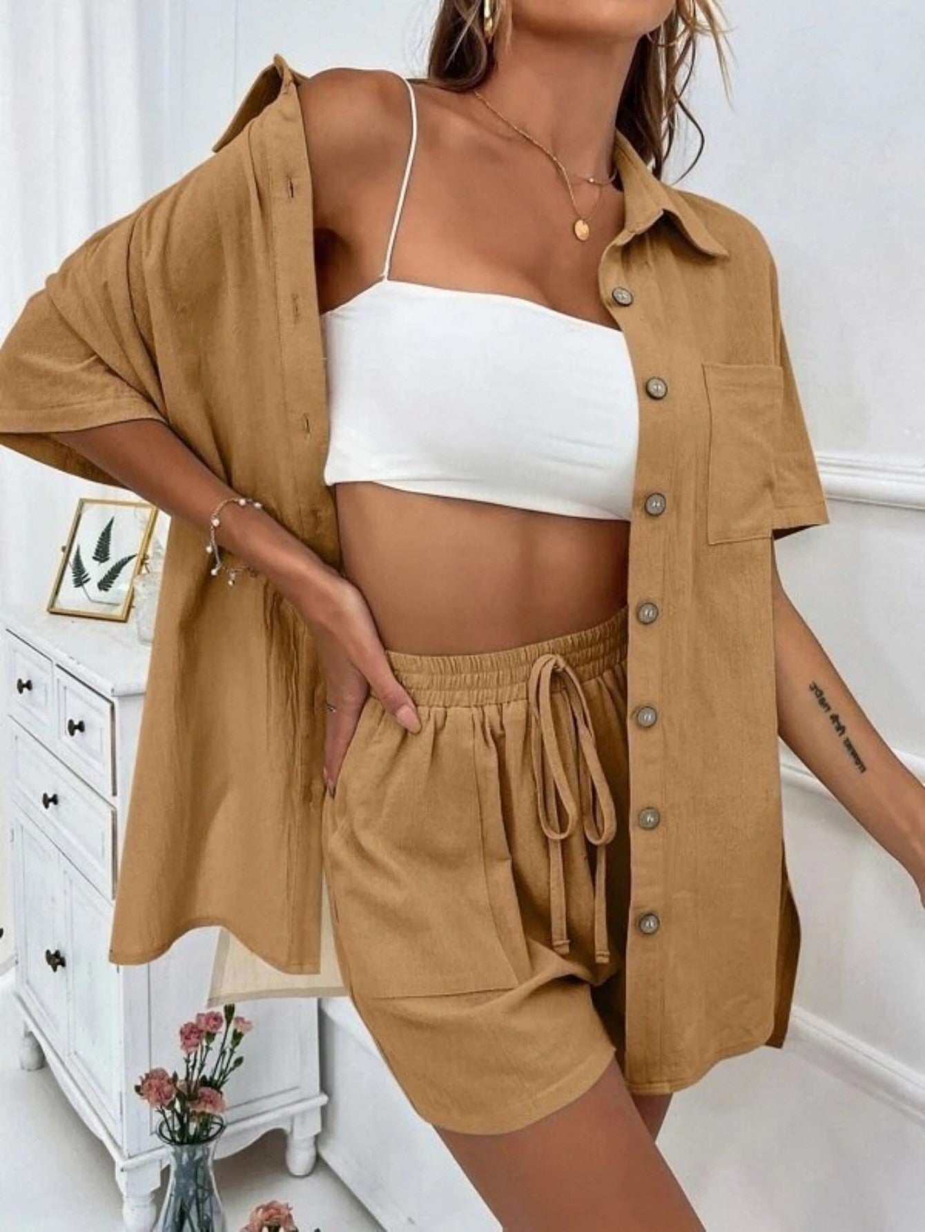 KRISTINE™ –  Button-Down Lounge Set