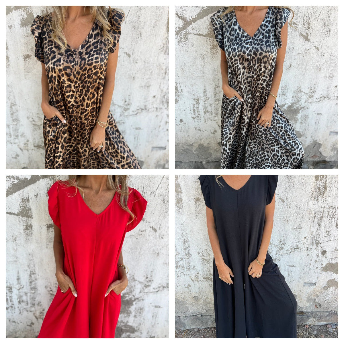 CASSANDRA™ - Trendy V-Neck Jumpsuit