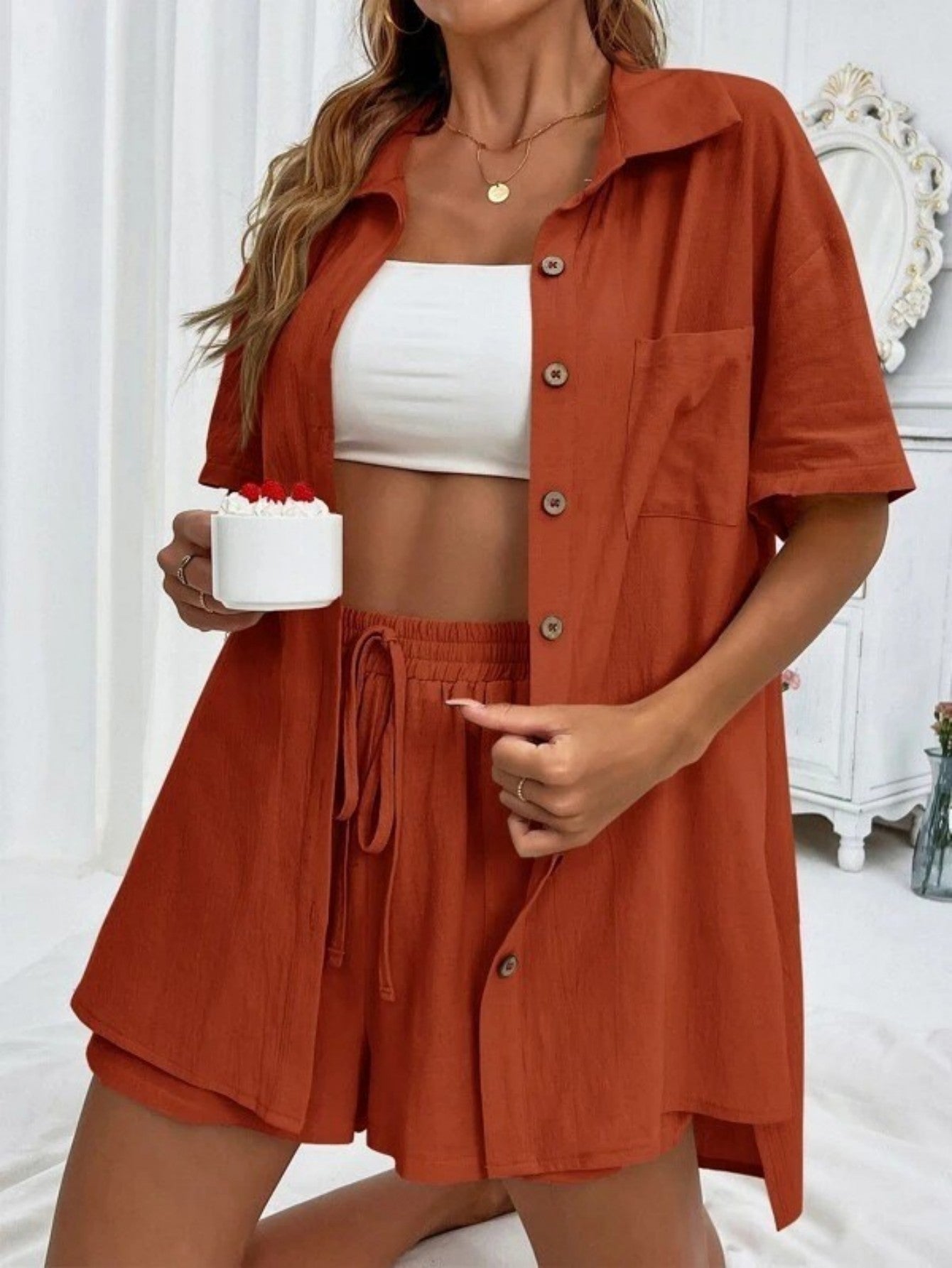 KRISTINE™ –  Button-Down Lounge Set