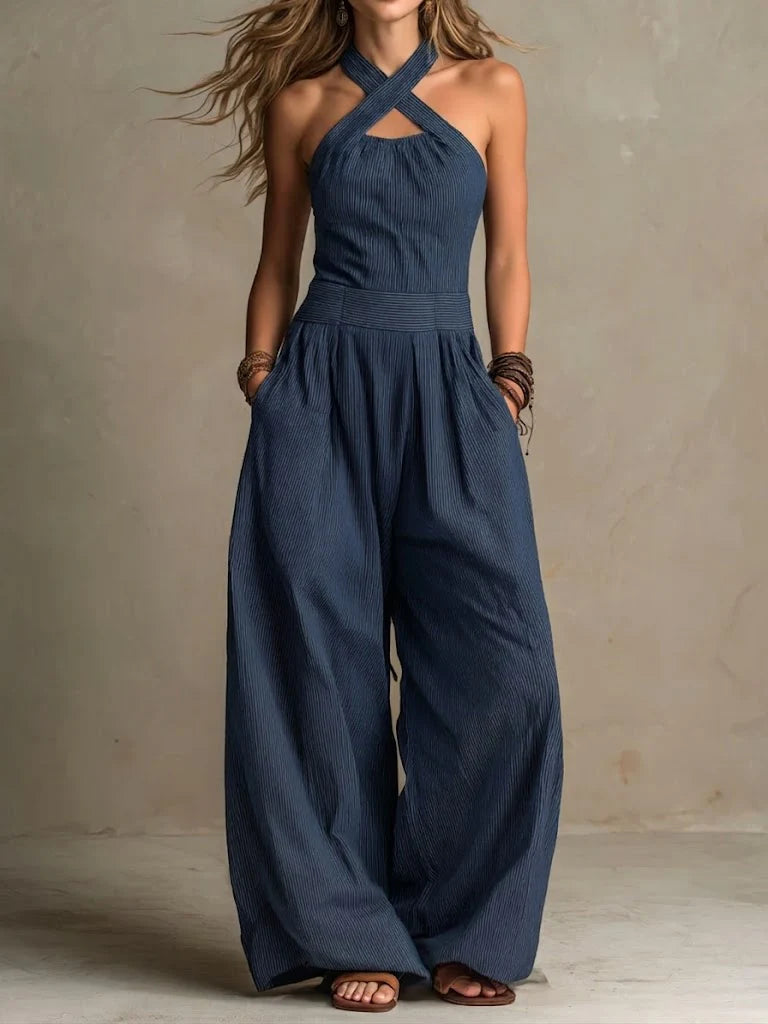 Camille™ | Open-Back Wide-Leg Jumpsuit