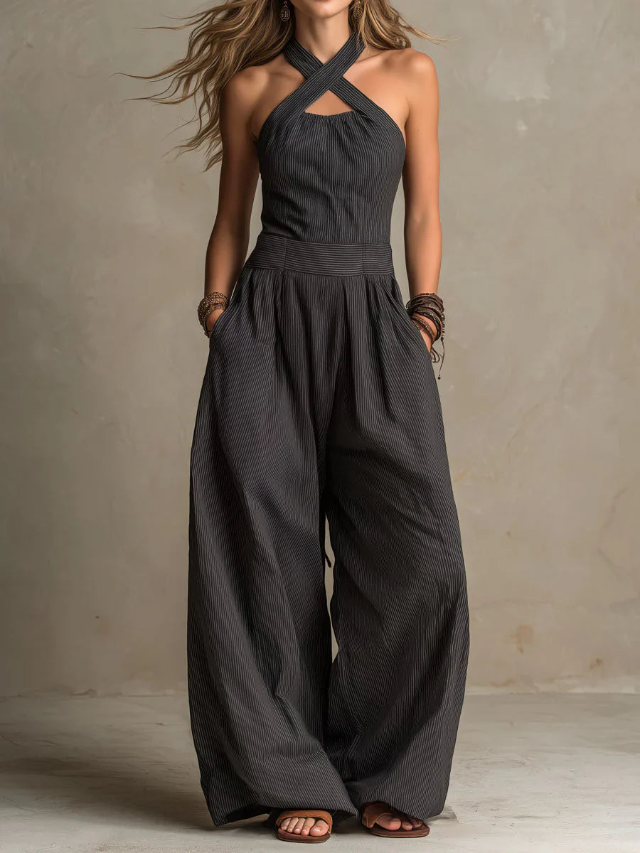 Camille™ | Open-Back Wide-Leg Jumpsuit